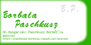 borbala paschkusz business card